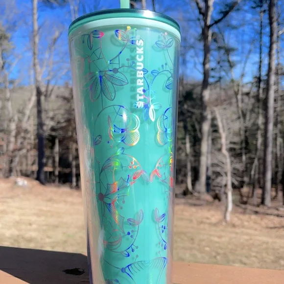 Starbucks | Kitchen | Starbucks Color Change Cup24 Oz Tumbler Brand  Newlight Green With Iridescent | Poshmark